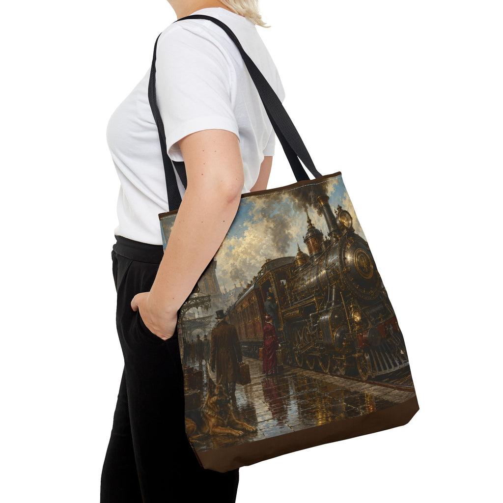 Steampunk Tote Bag — Victorian Station Art All-Over Print