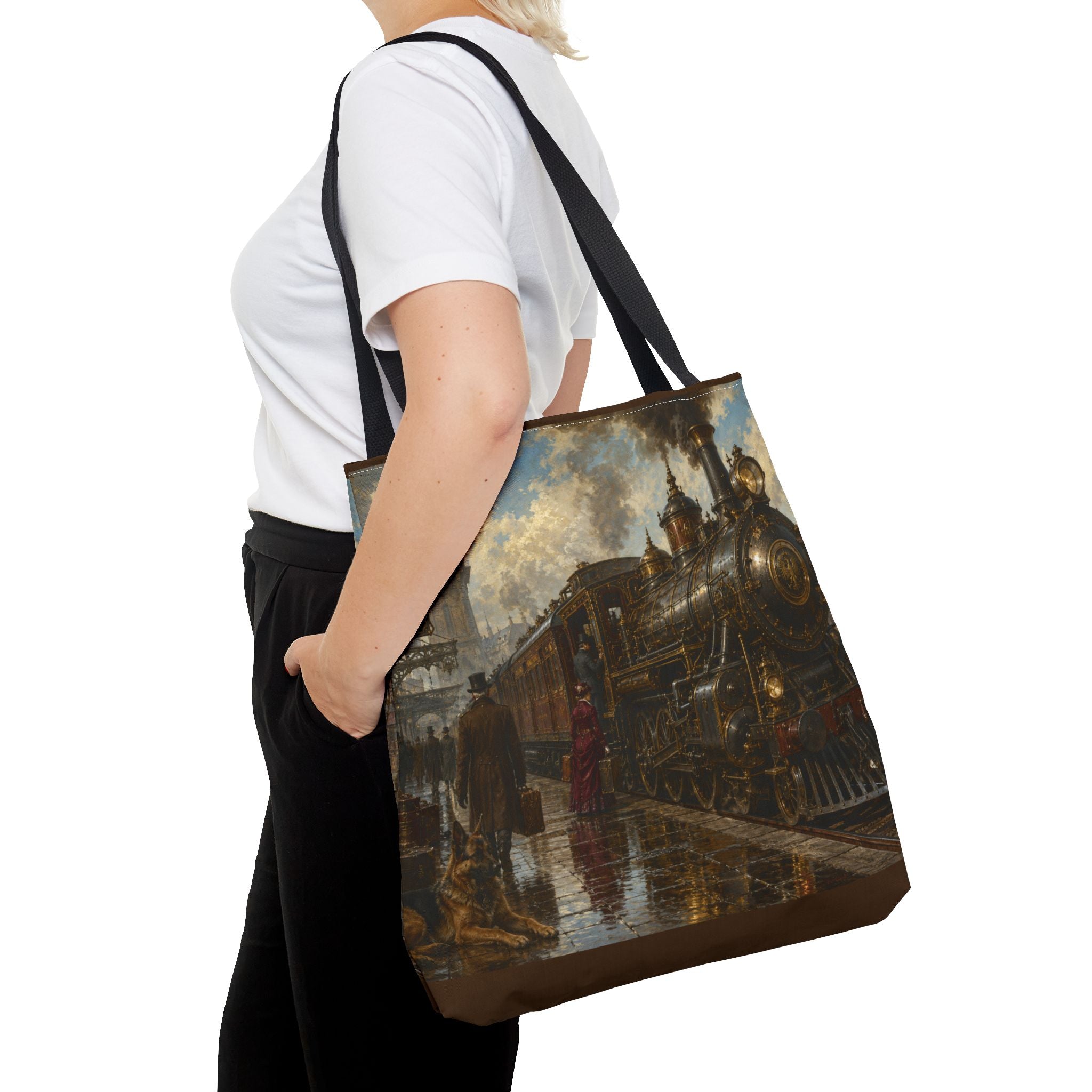Steampunk Tote Bag — Victorian Station Art All-Over Print