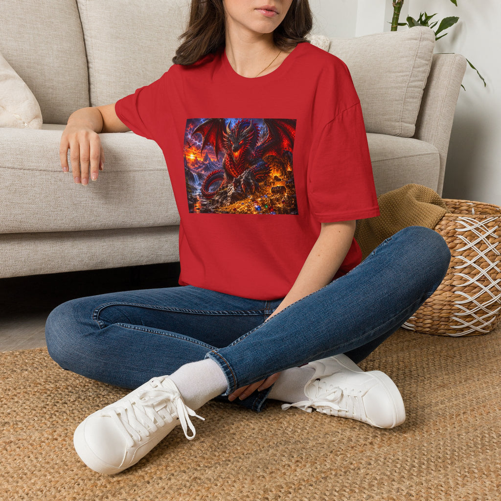 Dragon Guard T-Shirt — Epic Red Dragon Fantasy Art Tee