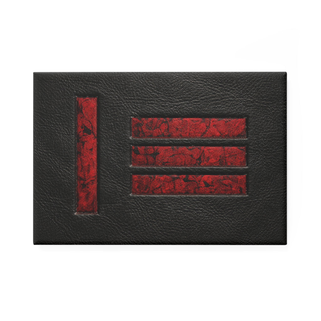 M/s Mstr slv Leather Flag Magnet