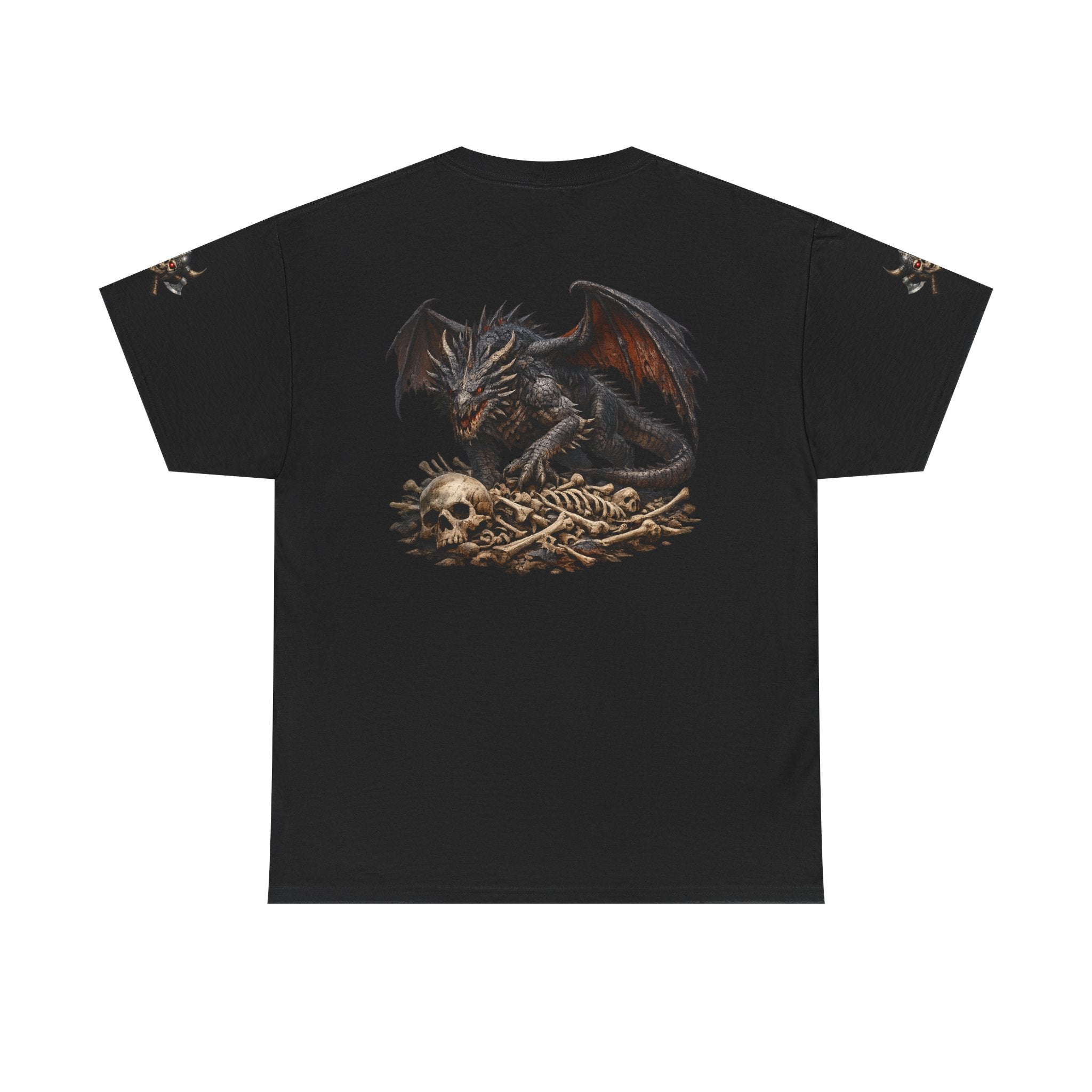 Premium Dragon Skull T-Shirt — Dark Fantasy Graphic Tee for Gothic & Metal Fans