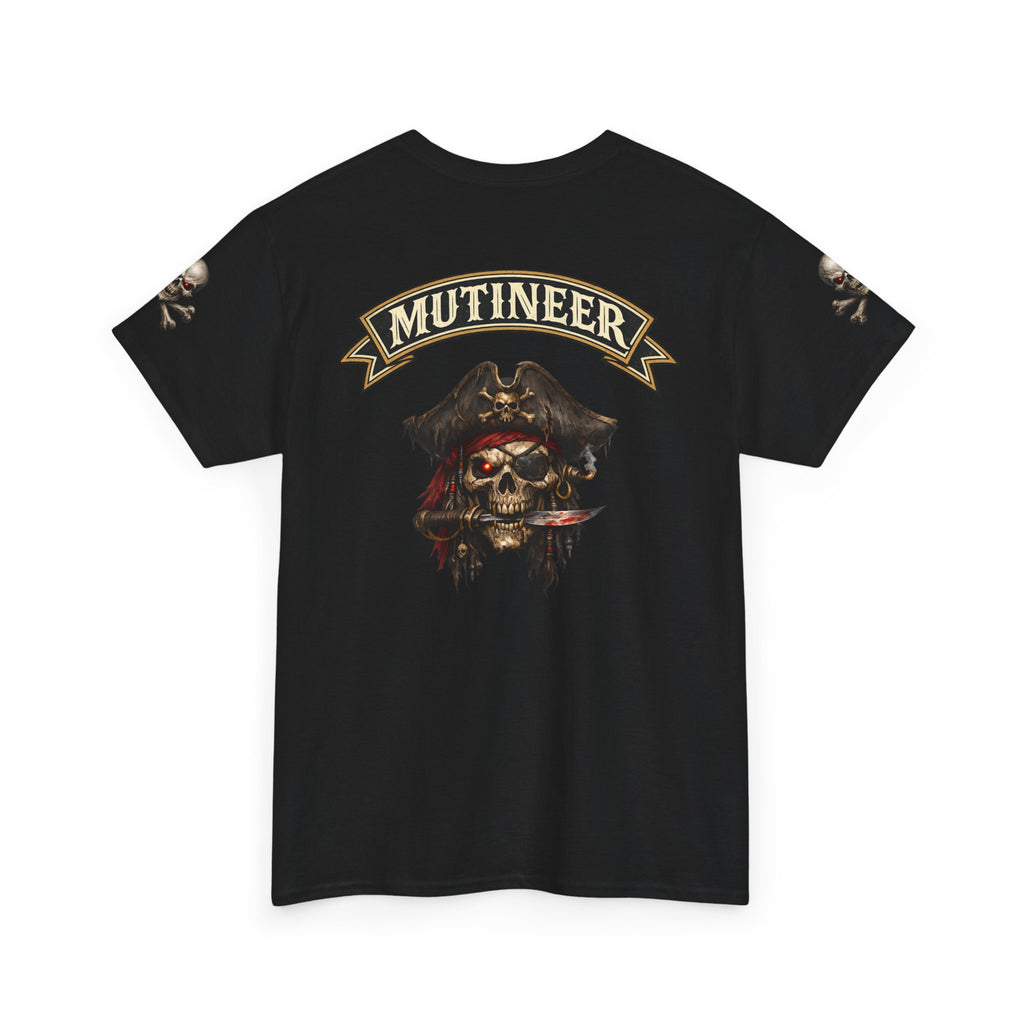Premium Dark Pirate Mutineer T-Shirt — Dark Skull & Nautical Gothic Graphic Tee