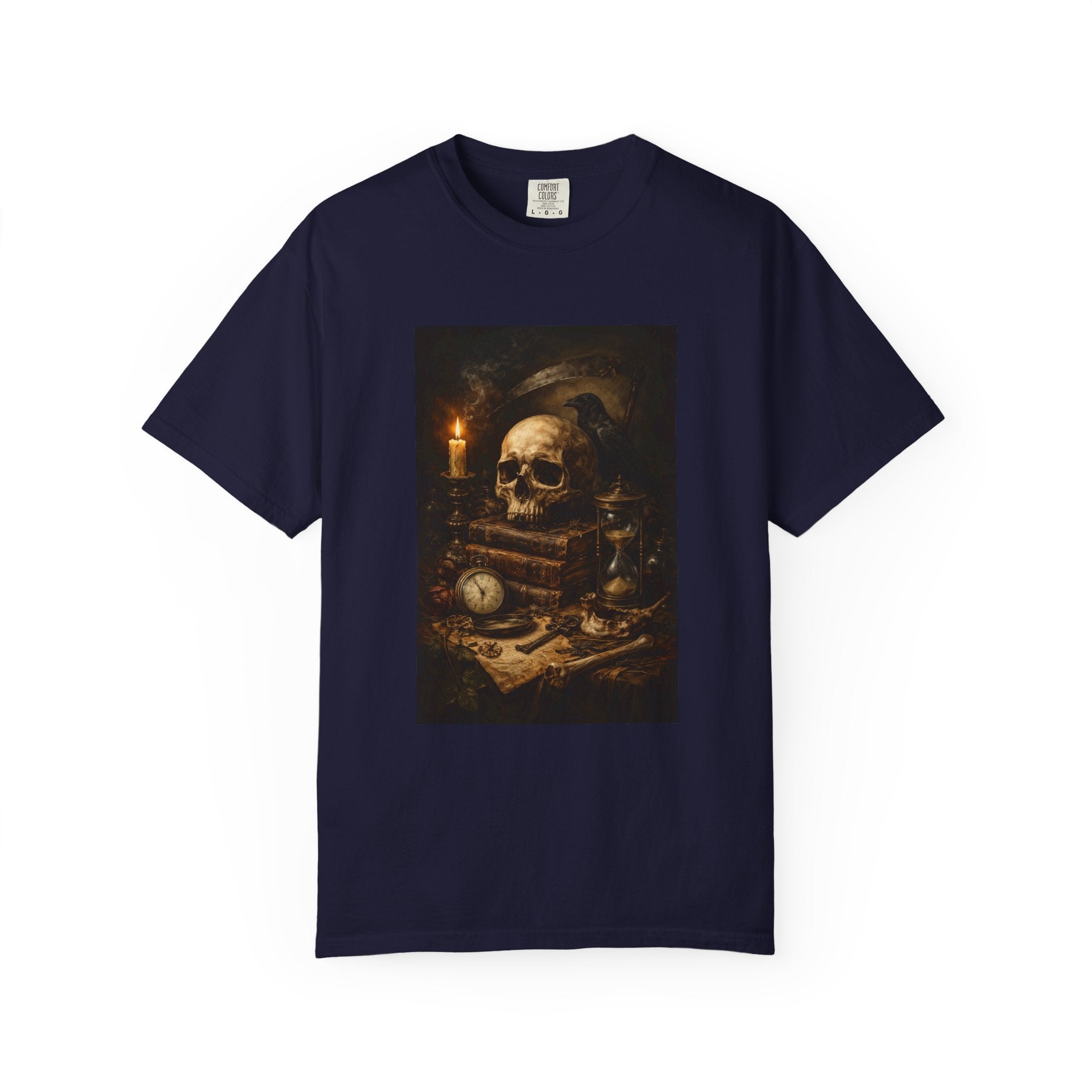 Skull & Candle - Memento Mori T-Shirt — Vintage Vanitas Art Tee