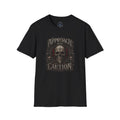 Approach With Caution Skull T-Shirt — Vintage Gothic Skull Tee