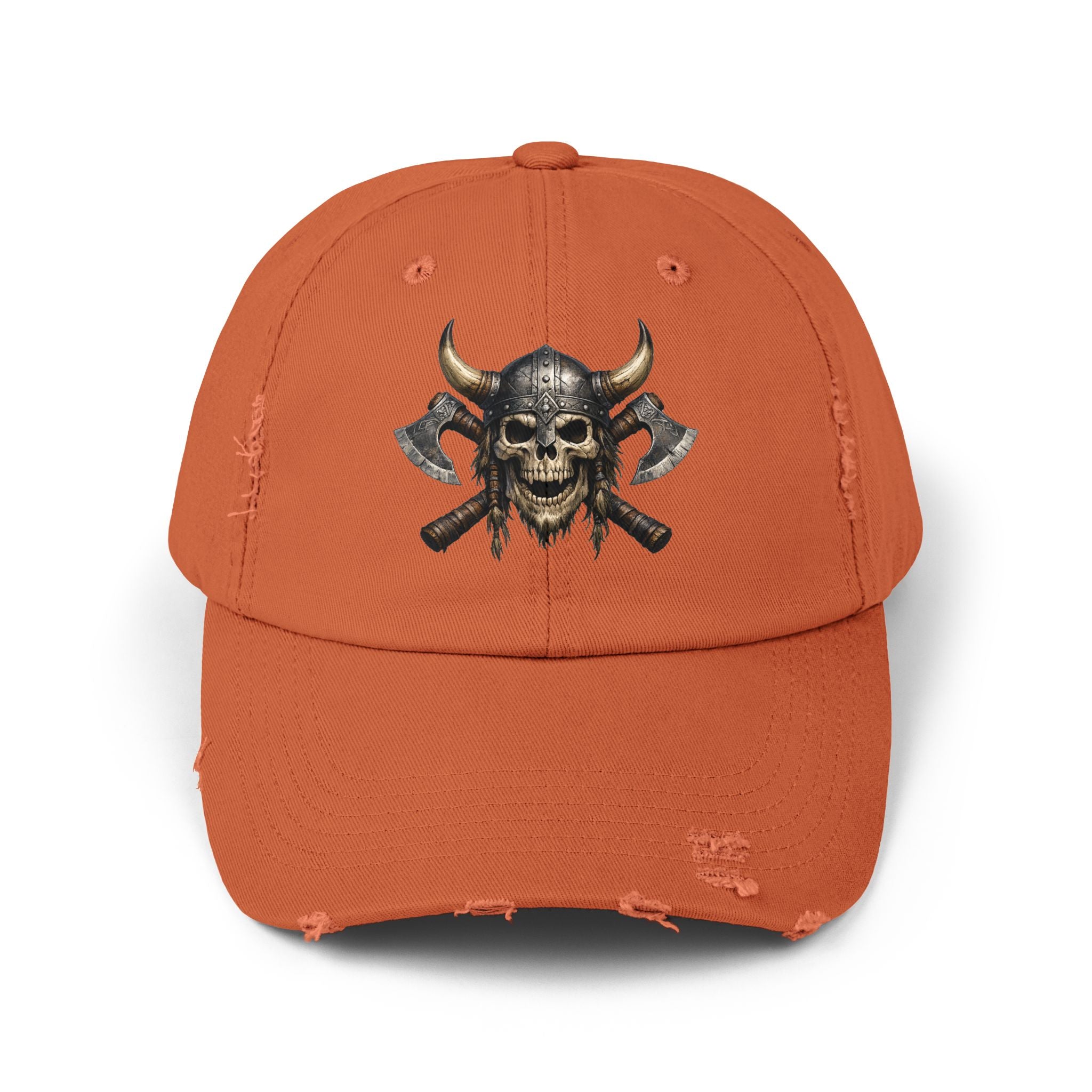 Viking Skull Axe Distressed Cap