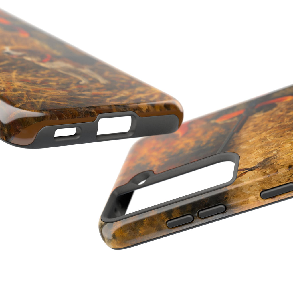 Hunting Scene Tough Phone Case — Hunter & Beagle Autumn Field Protective Cover