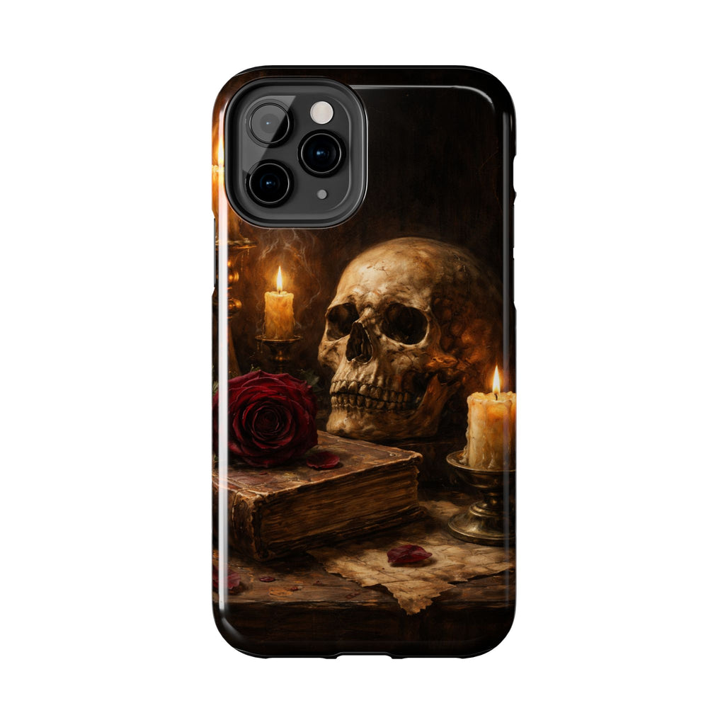 Skull & Candle Tough Phone Case — Memento Mori Protective Cover