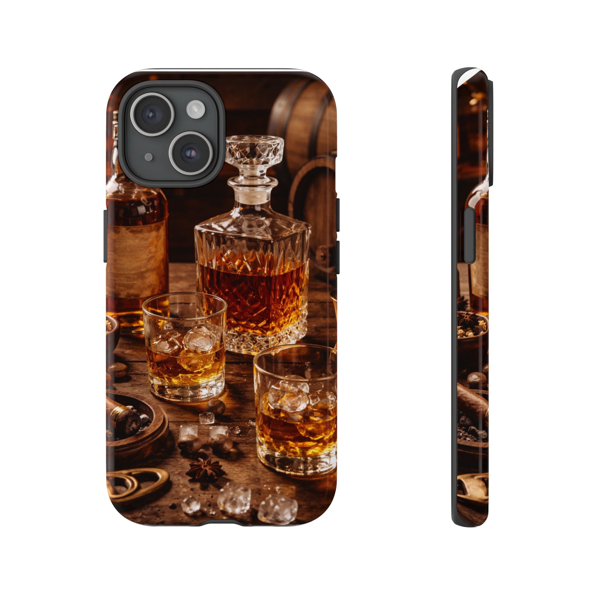 Whiskey Decanter Phone Case — Vintage Bar Spirits Protective Tough Case