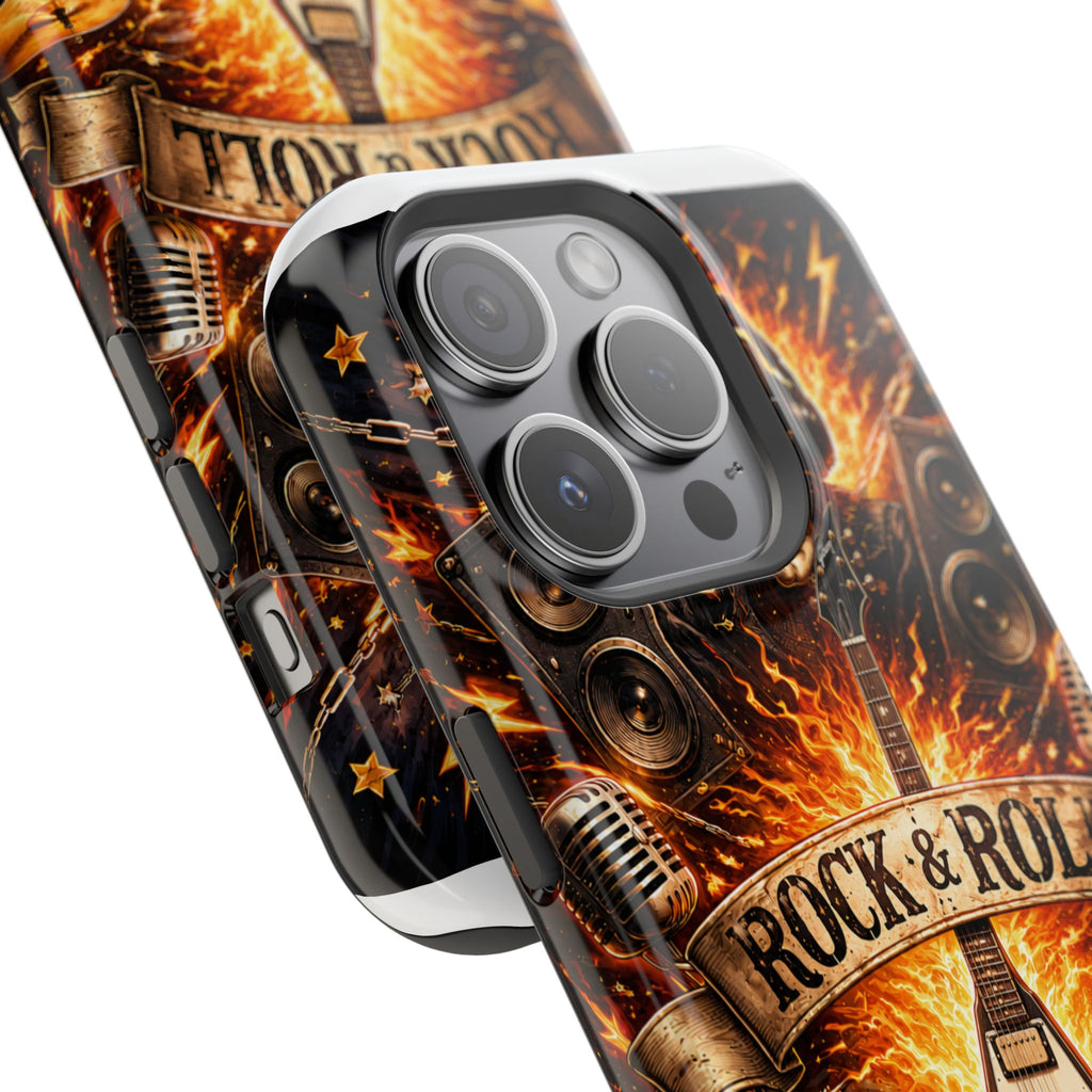 Rock & Roll Skull Guitar Phone Case — Magnetic Impact-Resistant