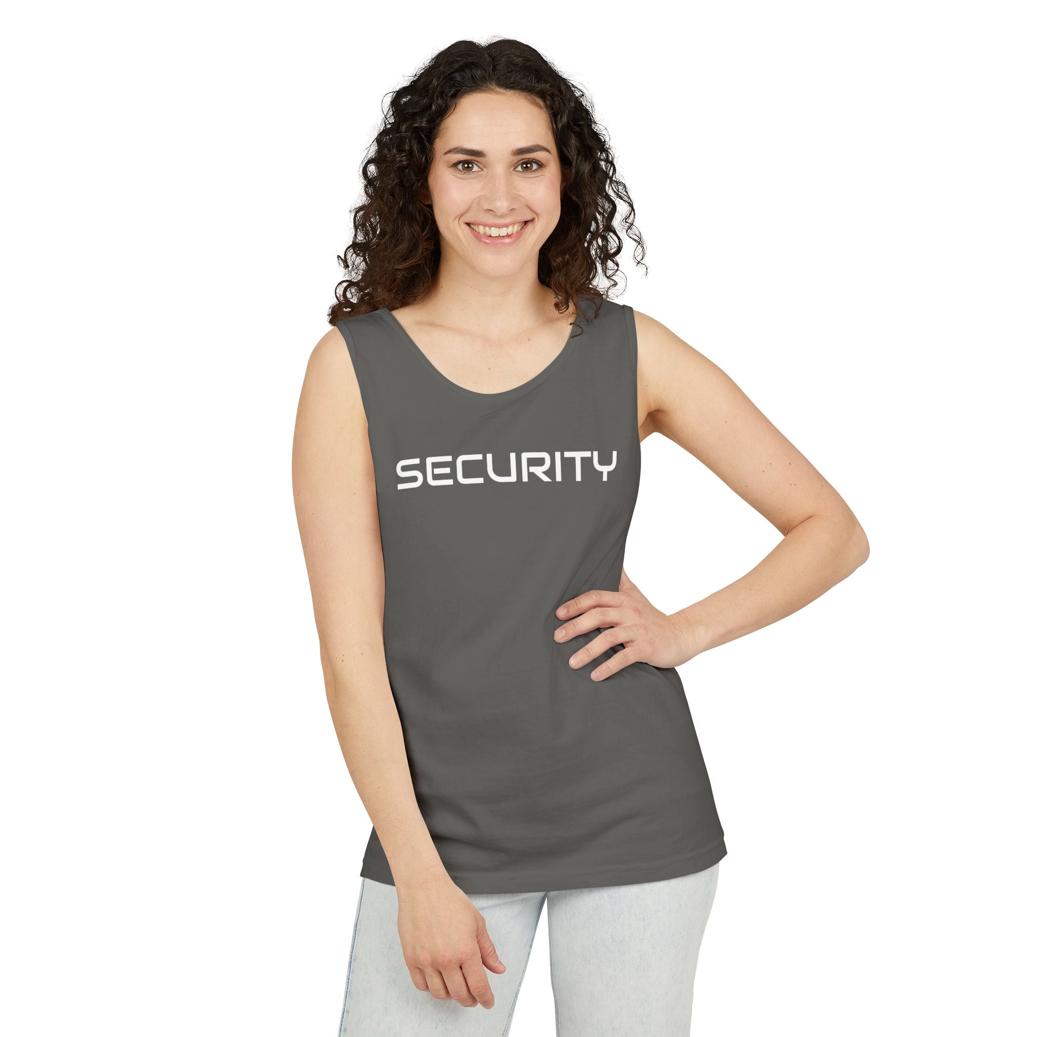 SECURITY Graphic Tank Top — Bold 'SECURITY' Streetwear Muscle Tee