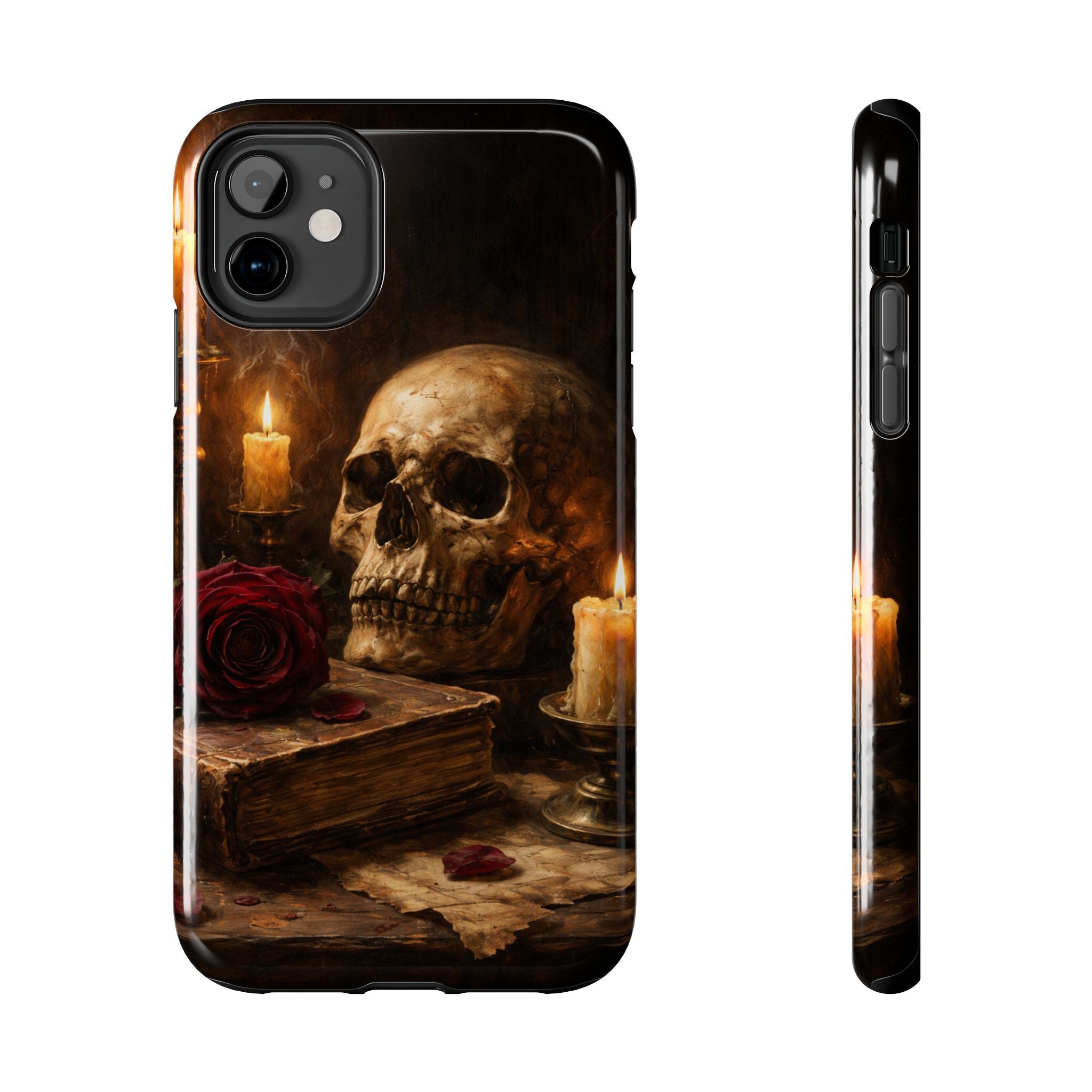 Skull & Candle Tough Phone Case — Memento Mori Protective Cover