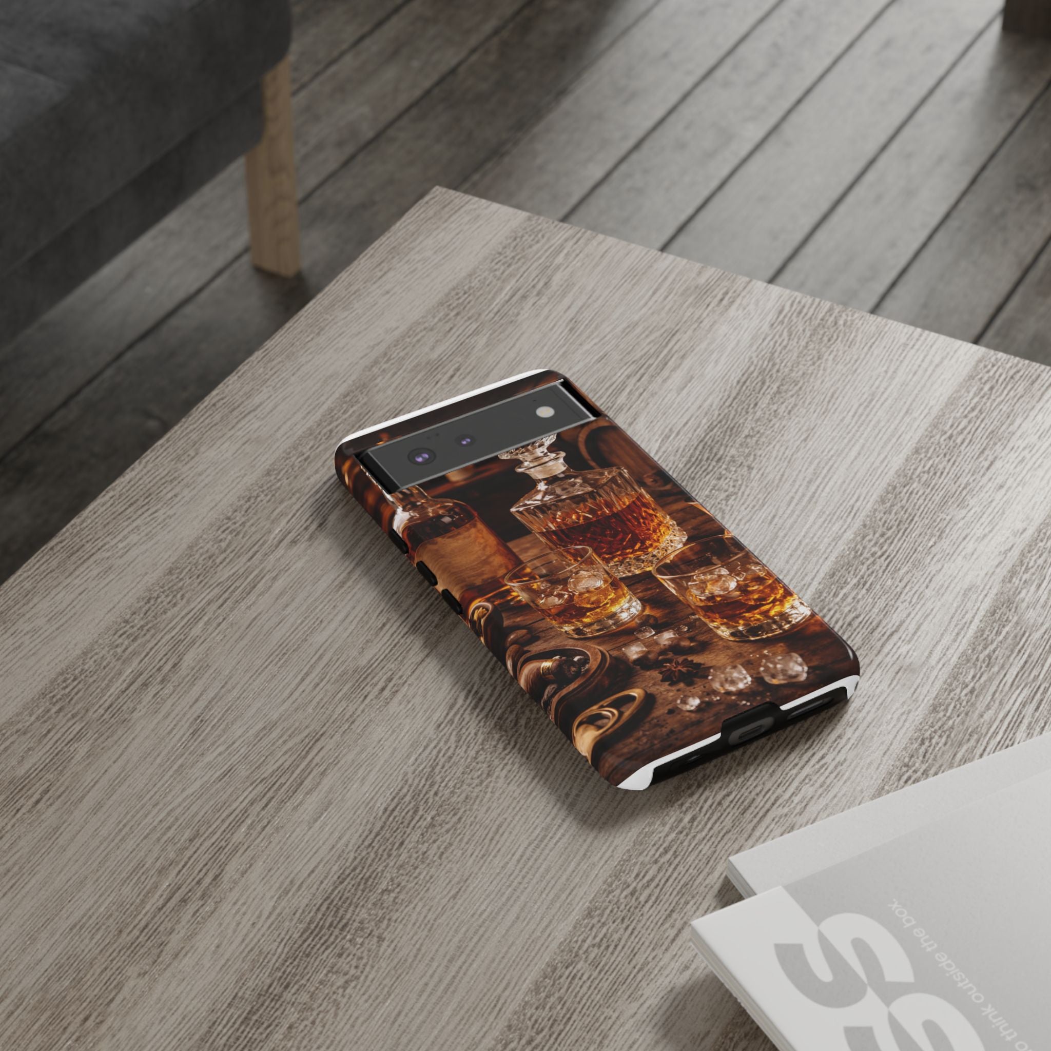Whiskey Decanter Phone Case — Vintage Bar Spirits Protective Tough Case
