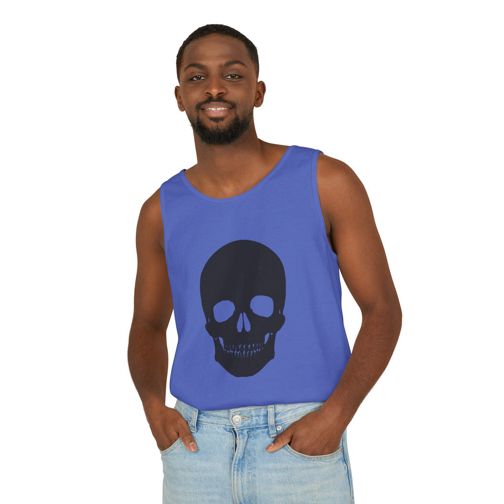 Skull Graphic Tank Top — Bold Black Skull Summer Vest