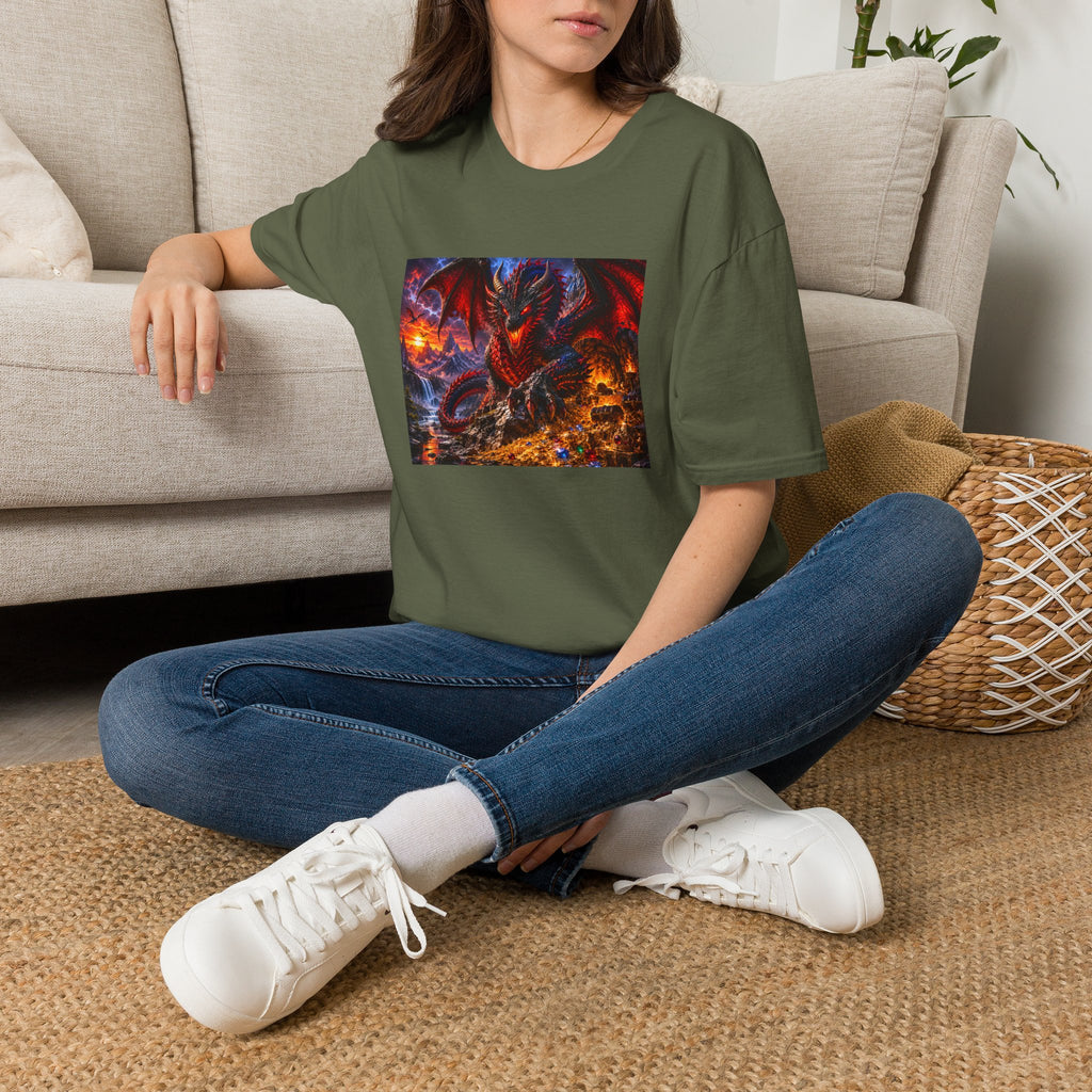 Dragon Guard T-Shirt — Epic Red Dragon Fantasy Art Tee