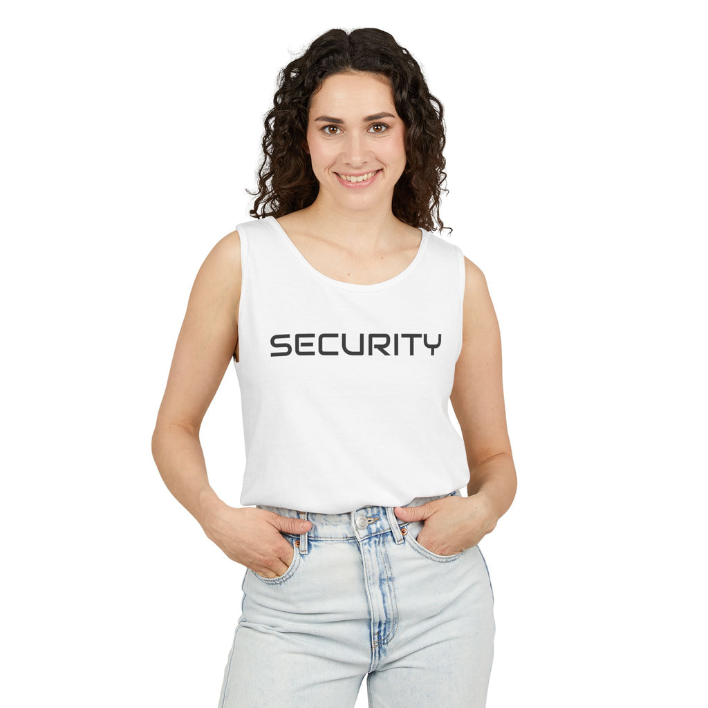 SECURITY Graphic Tank Top — Bold 'SECURITY' Streetwear Muscle Tee