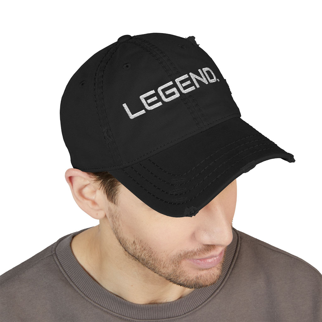 Legend - Embroidered Distressed Dad Hat (Embroidery)