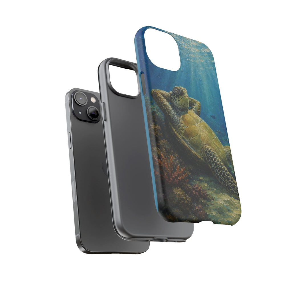 Sea Turtle Relaxation Phone Case — Ocean Underwater Art Protective Tough Case