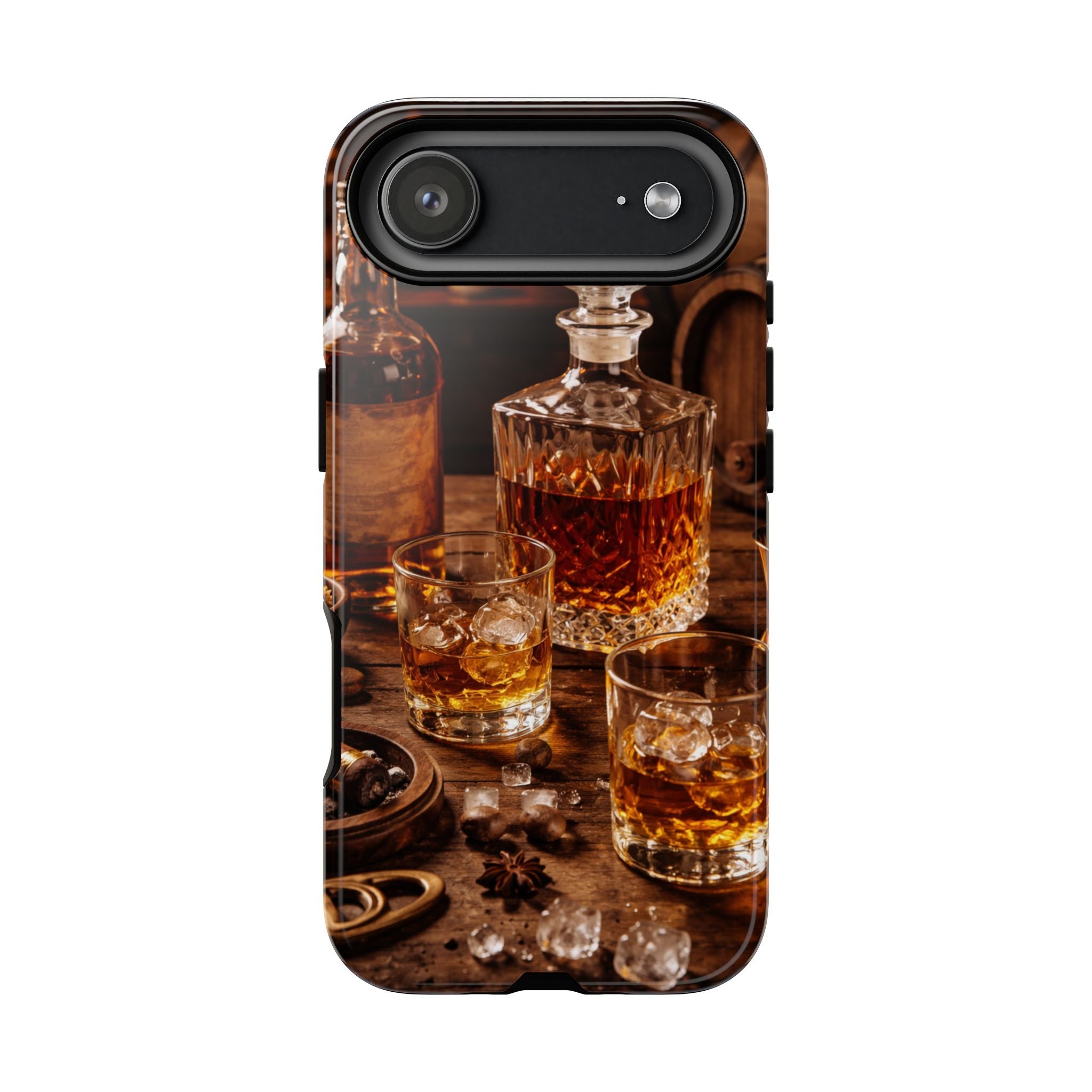 Whiskey Decanter Phone Case — Vintage Bar Spirits Protective Tough Case
