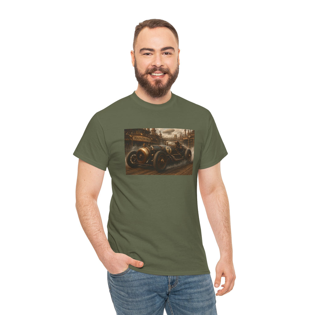 Steampunk Racecar Tee — Classic Antique Car Graphic T-Shirt