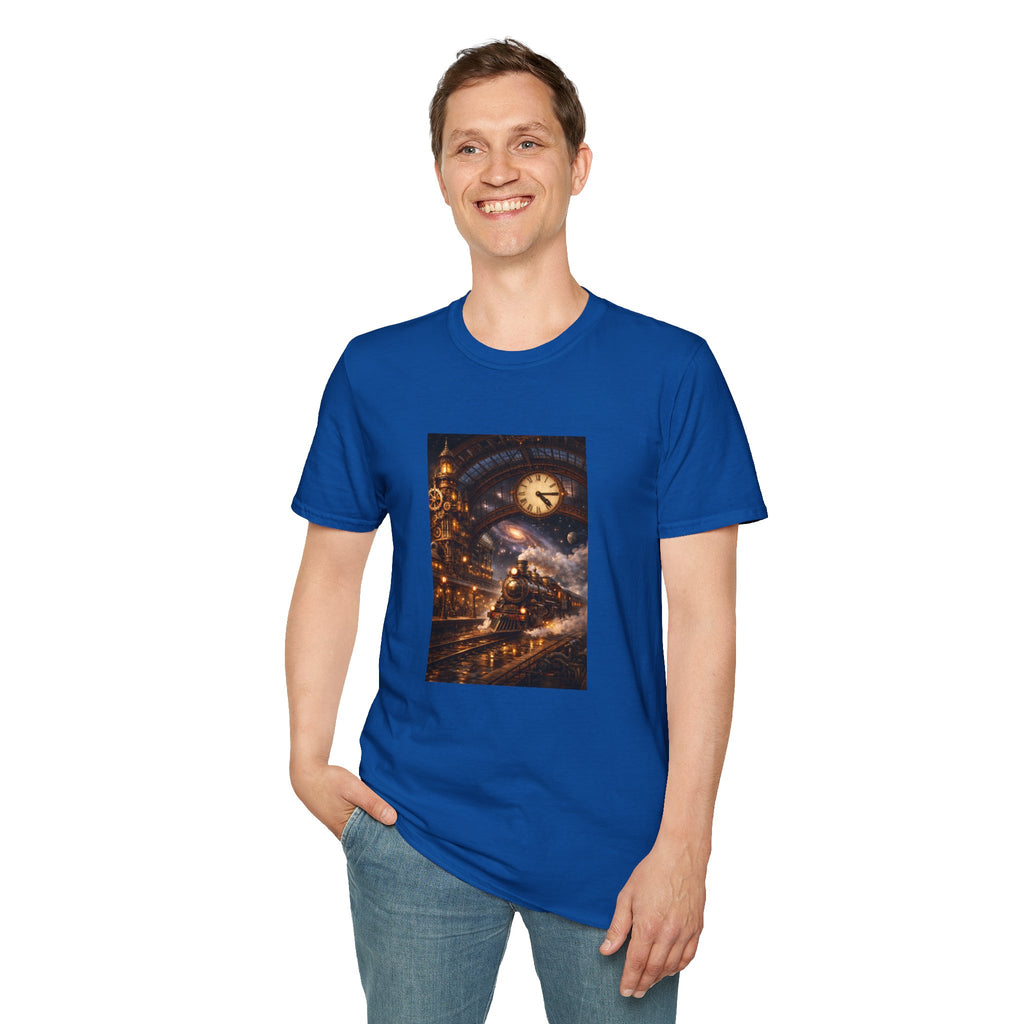 Steampunk Train T-Shirt — Steampunk Nightscape Tee