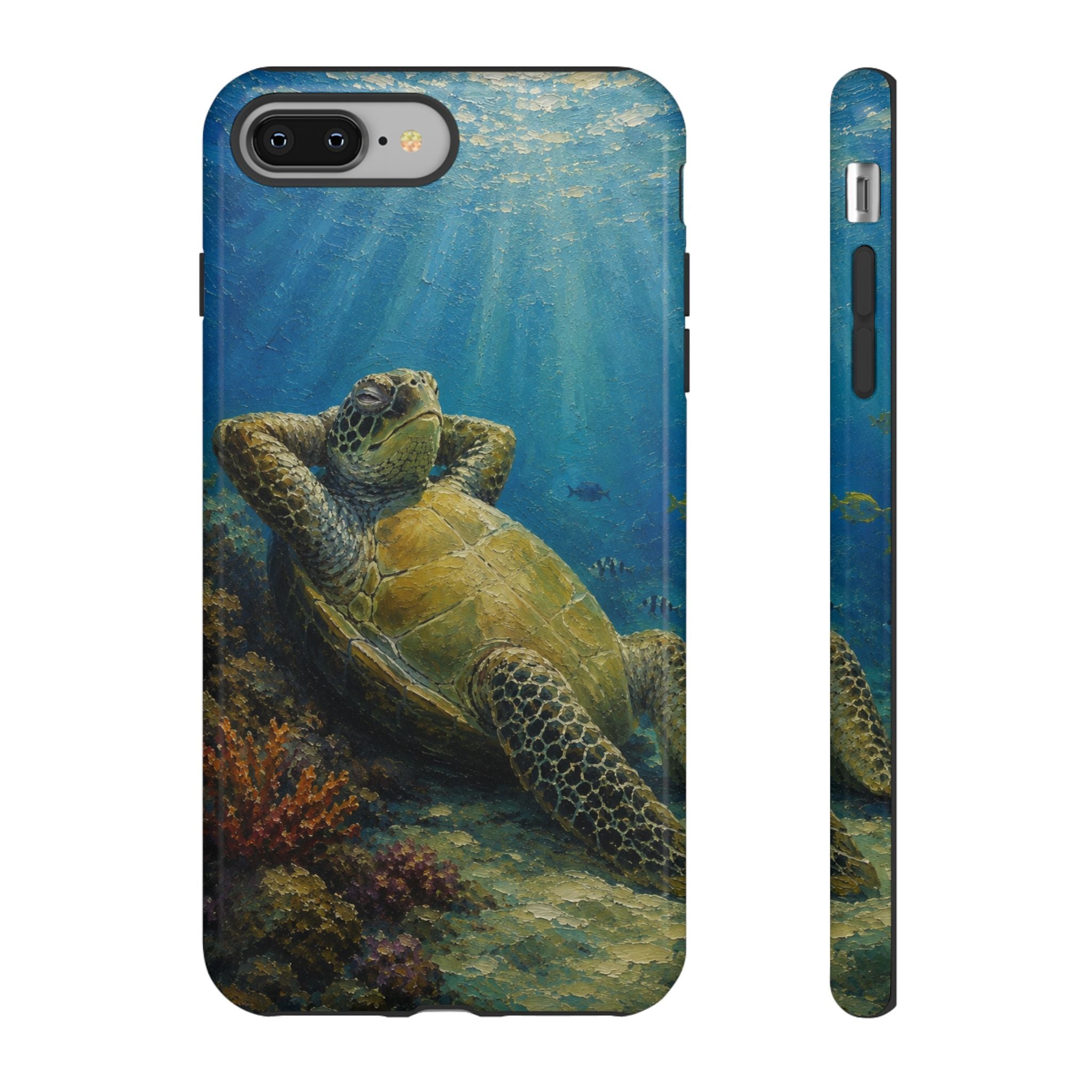 Sea Turtle Relaxation Phone Case — Ocean Underwater Art Protective Tough Case