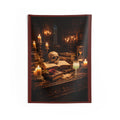 Gothic Library Tapestry — Memento Mori Wall Art