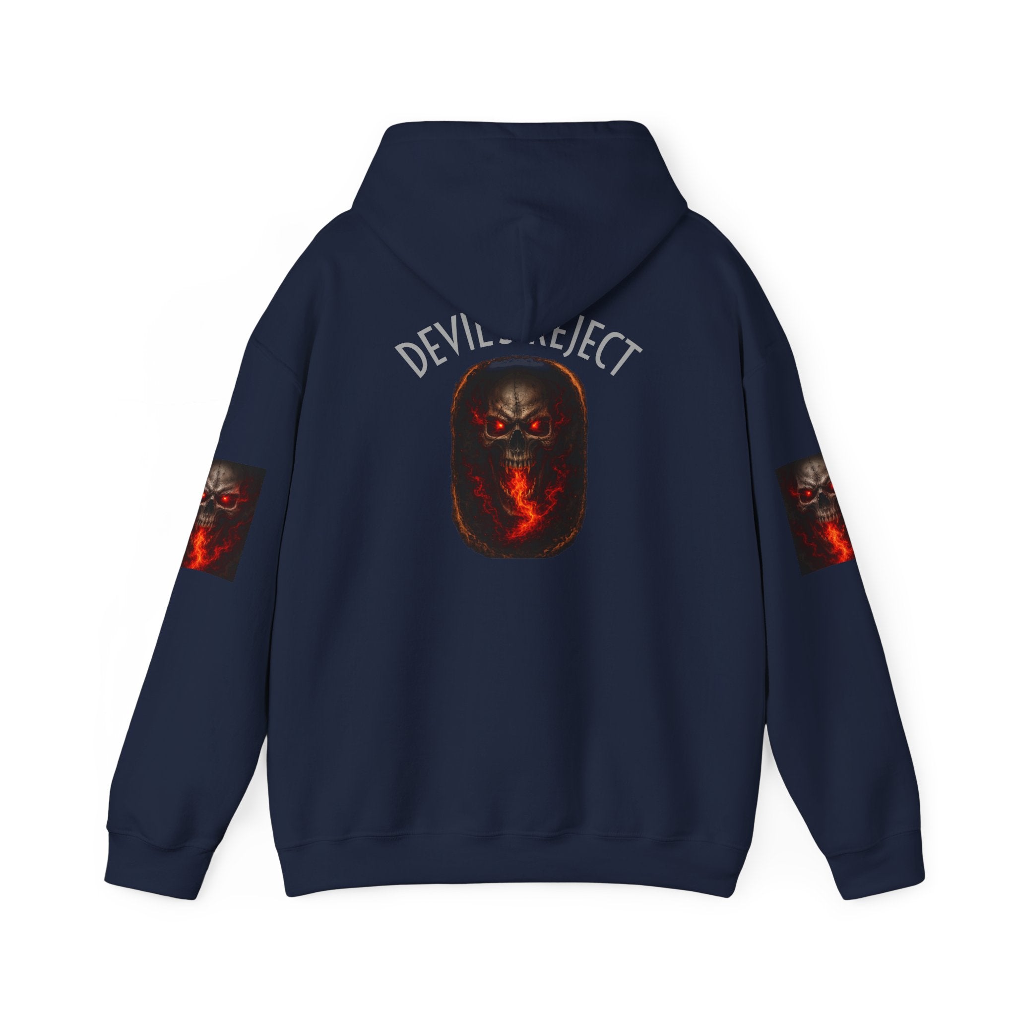 Devil's Reject Hoodie — Fiery Skull Graphic Pullover
