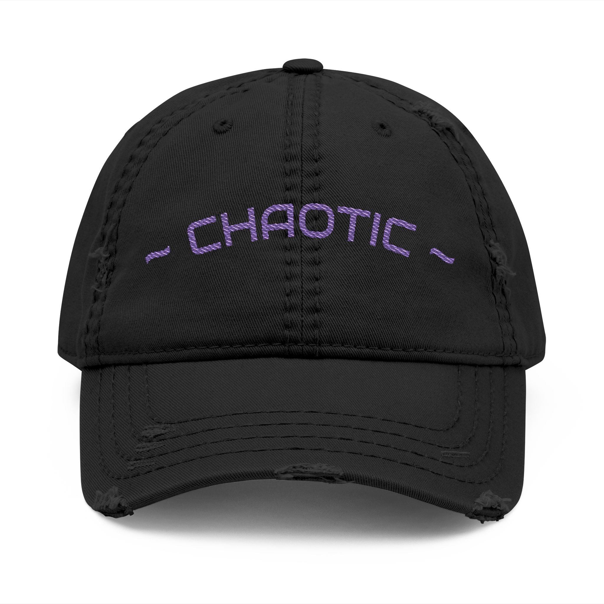 Chaotic Embroidered Distressed Dad Hat