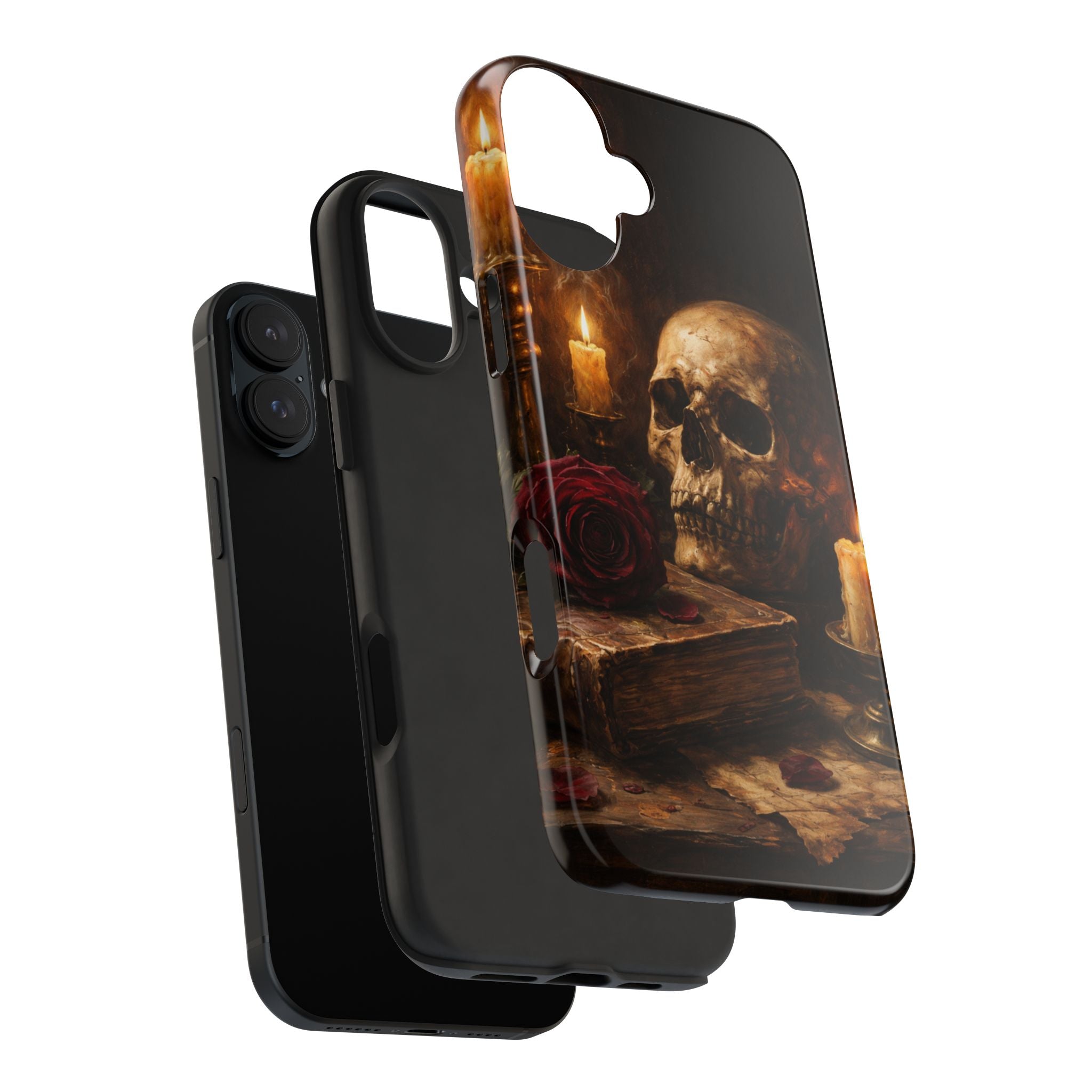 Skull & Candle Tough Phone Case — Memento Mori Protective Cover
