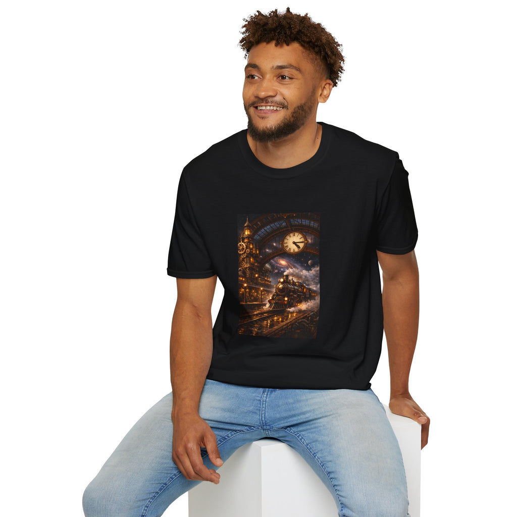 Steampunk Train T-Shirt — Steampunk Nightscape Tee