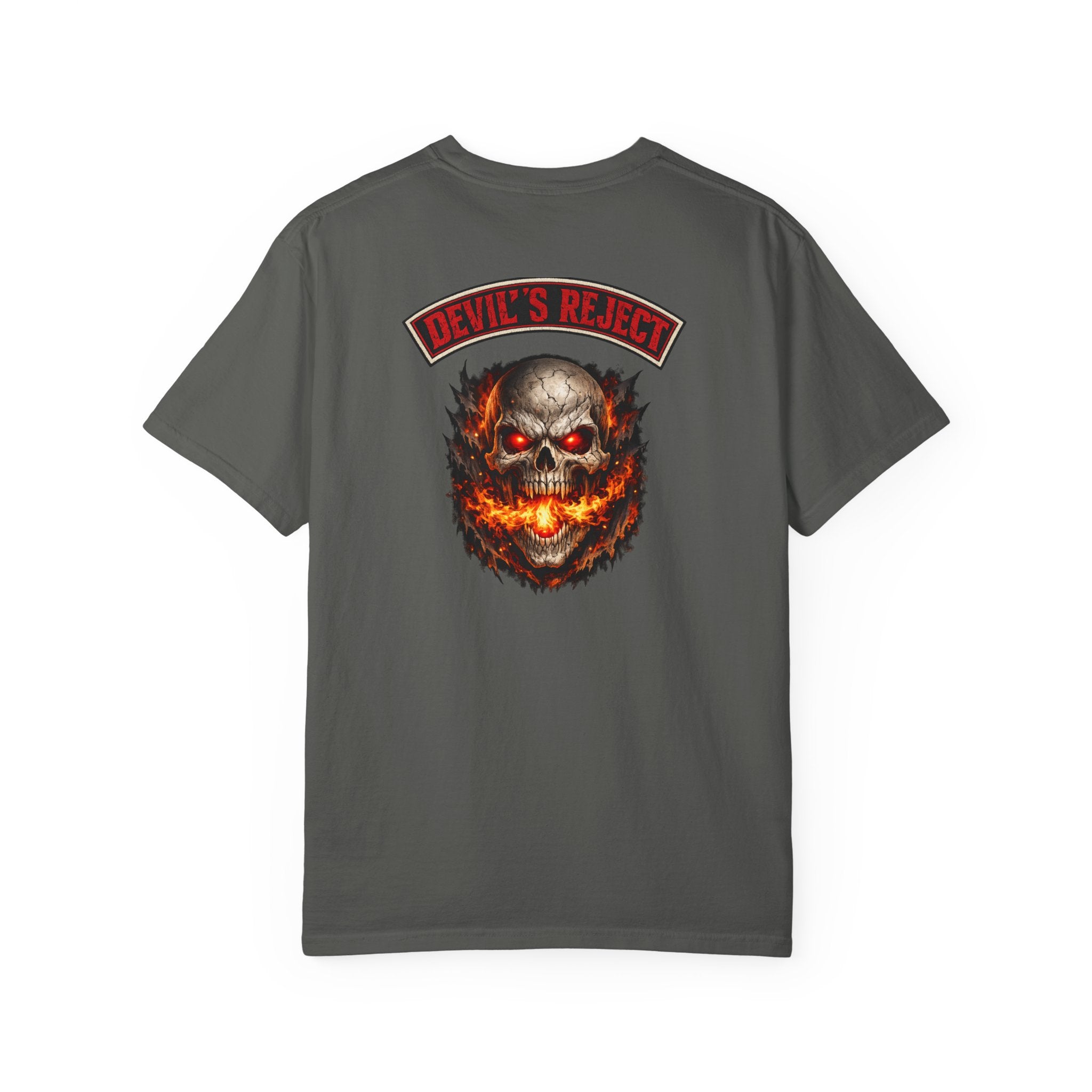 Premium Devil's Reject Skull T-Shirt — Flaming Skull Graphic Tee