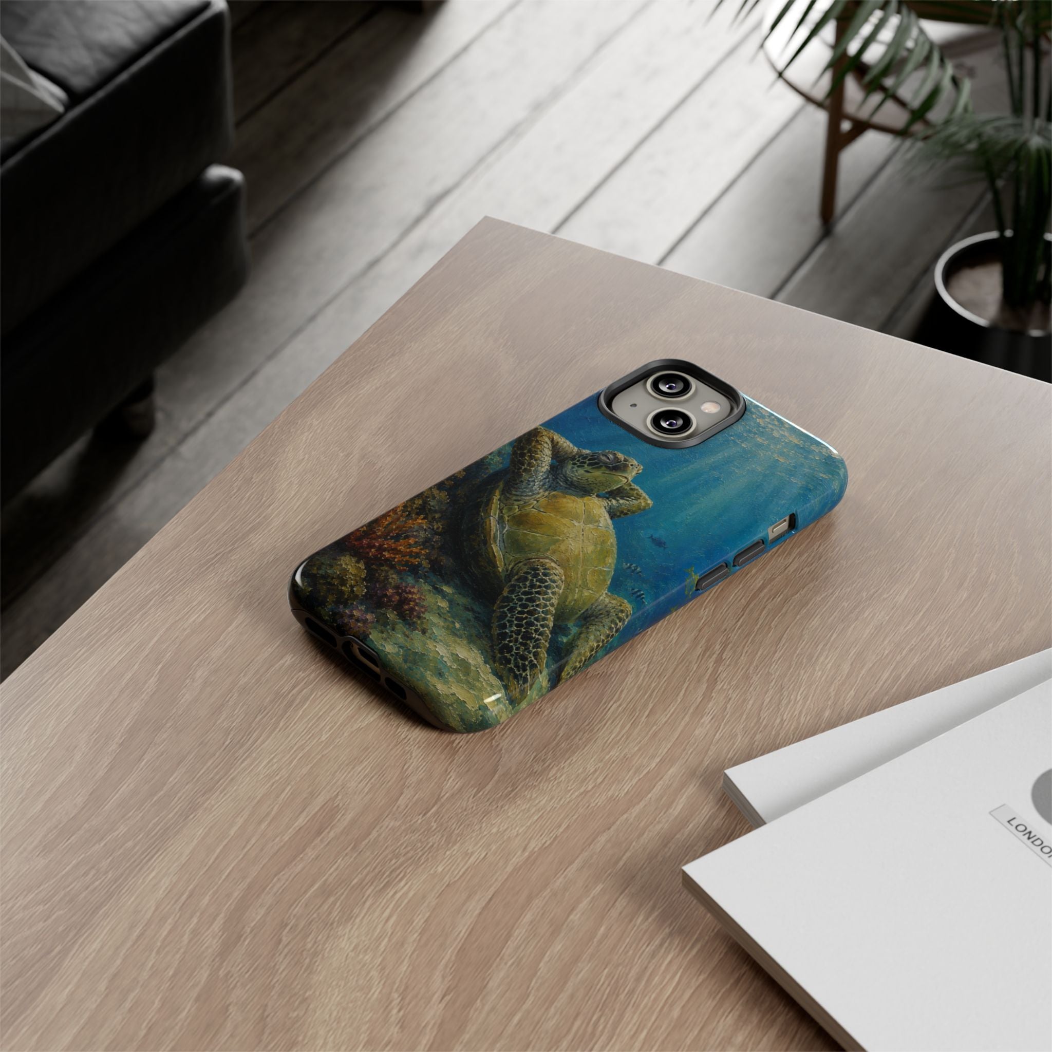 Sea Turtle Relaxation Phone Case — Ocean Underwater Art Protective Tough Case