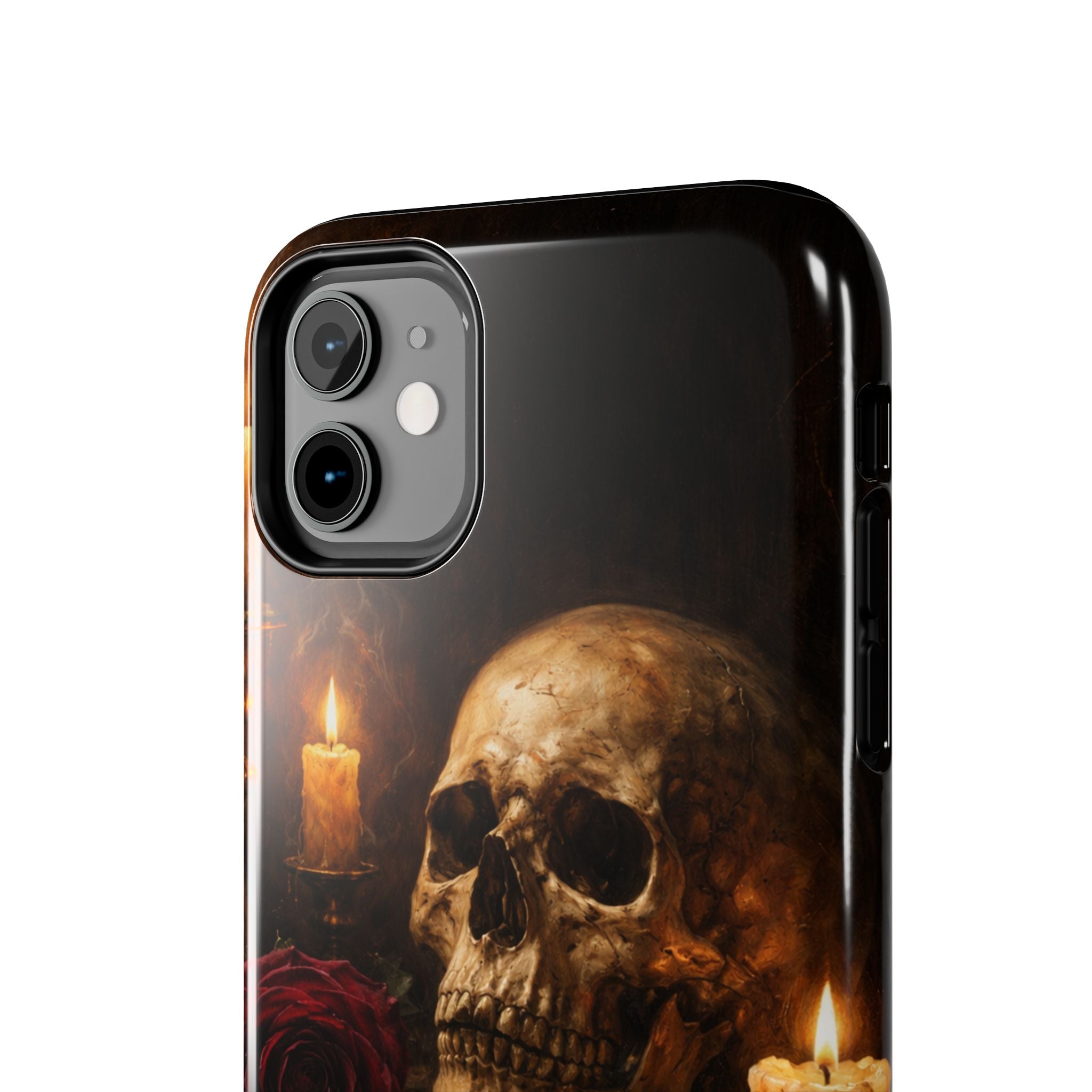 Skull & Candle Tough Phone Case — Memento Mori Protective Cover