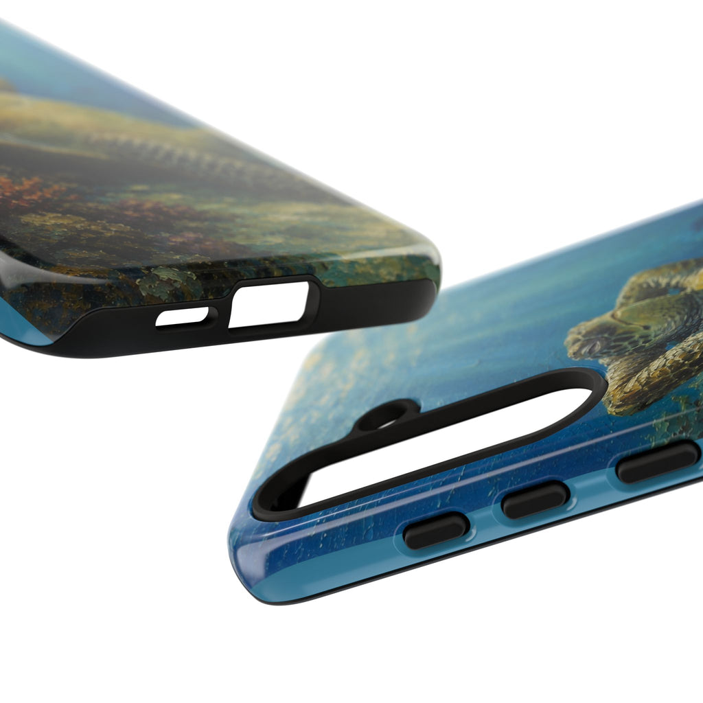 Sea Turtle Relaxation Phone Case — Ocean Underwater Art Protective Tough Case
