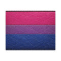 Bisexual Pride Flag Canvas Wall Art — Leather Patch Style Matte Print
