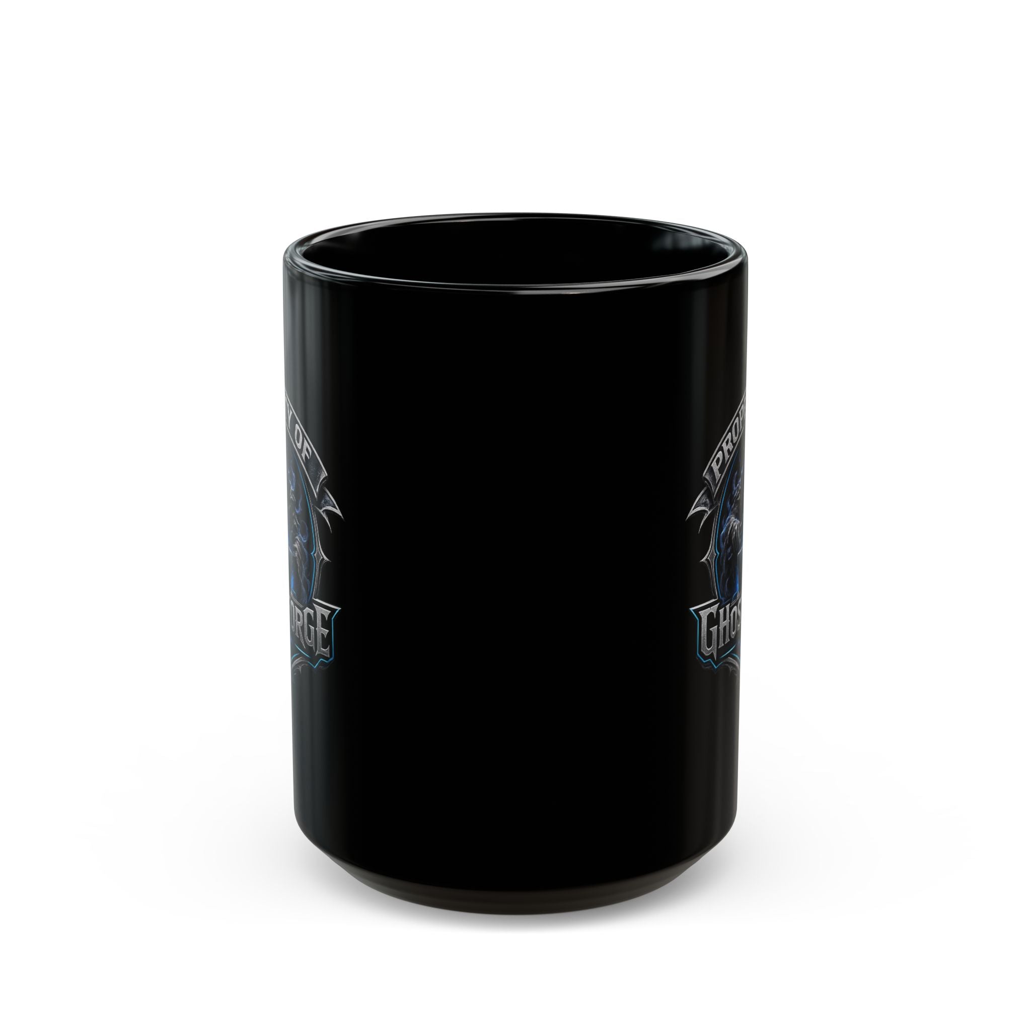 GhostForge Studio Logo Black Mug — Property of GFs Coffee Cup (11oz/15oz)