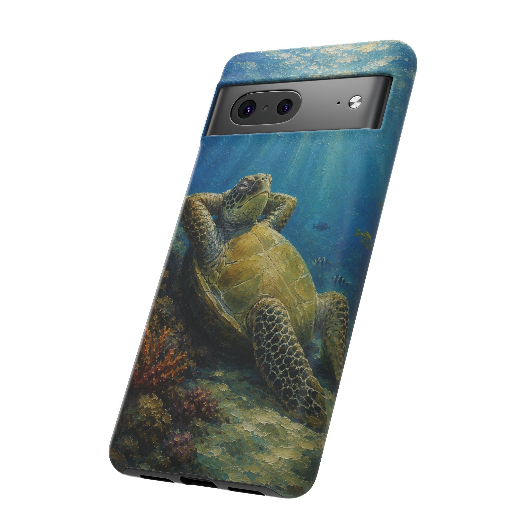 Sea Turtle Relaxation Phone Case — Ocean Underwater Art Protective Tough Case