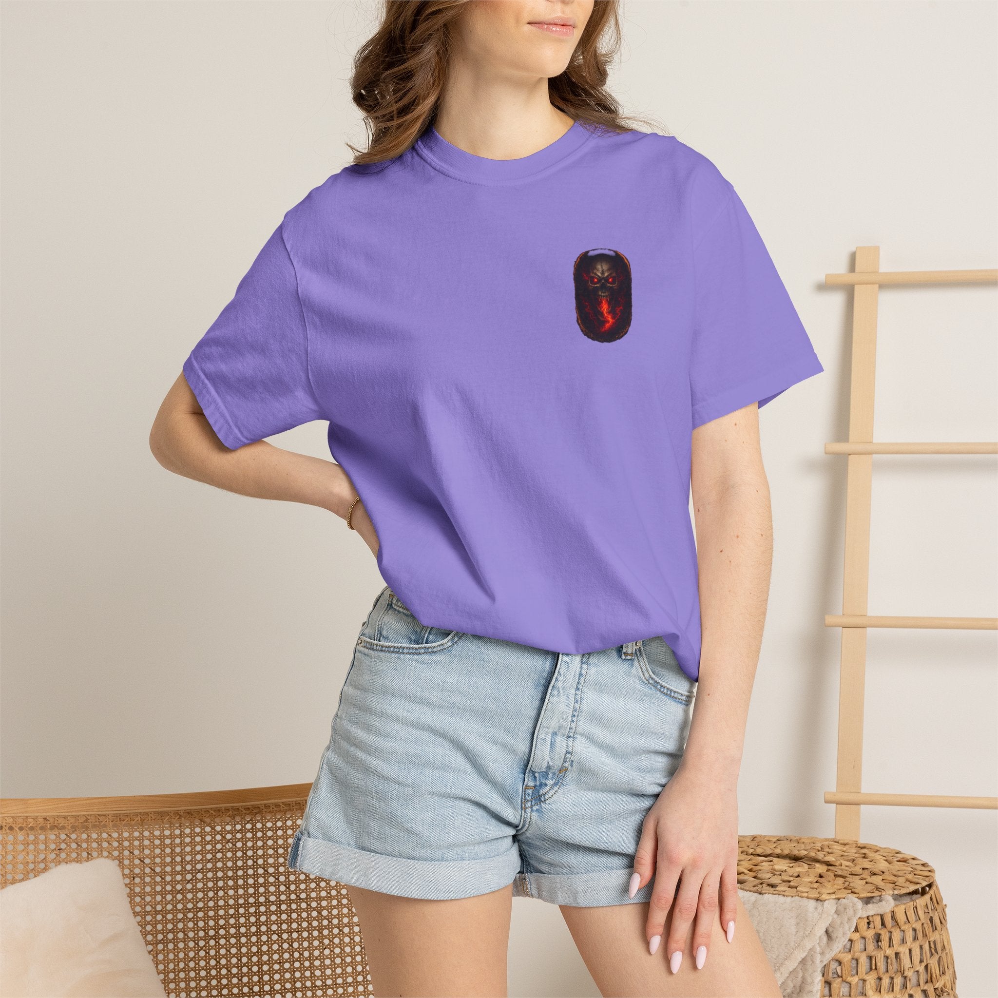 Premium Devil's Reject Skull T-Shirt — Flaming Skull Graphic Tee