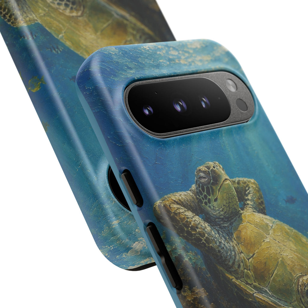Sea Turtle Relaxation Phone Case — Ocean Underwater Art Protective Tough Case