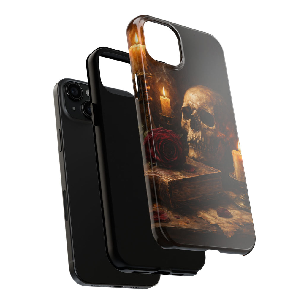 Skull & Candle Tough Phone Case — Memento Mori Protective Cover