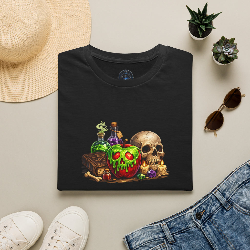 Poison Apple & Skull T-Shirt — Witchy Potions Gothic Tee