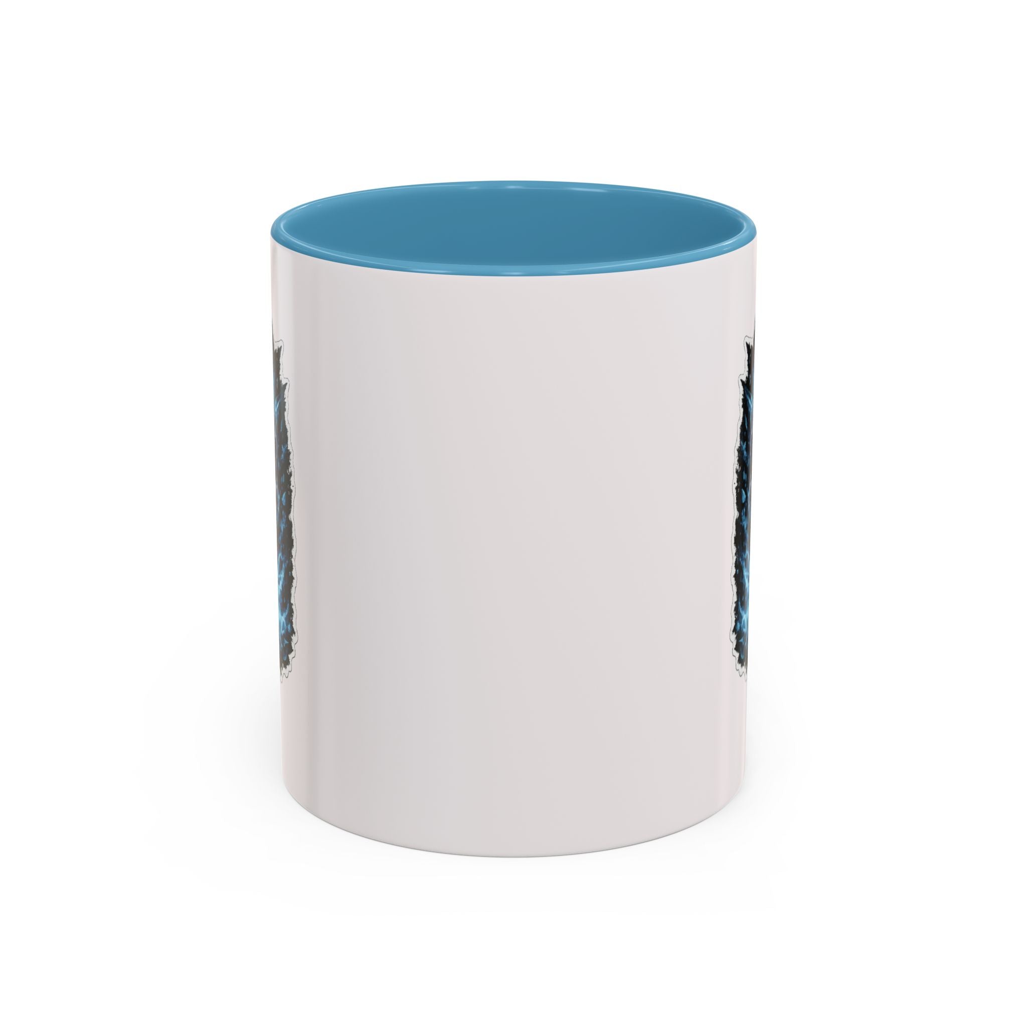 Blue Lightning Skull Accent Coffee Mug – Gothic Horror Coffee Cup (11/15oz)