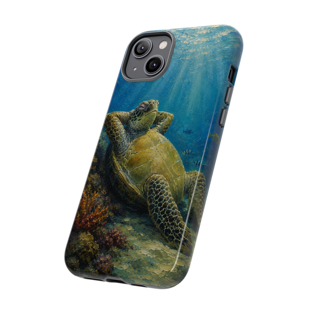 Sea Turtle Relaxation Phone Case — Ocean Underwater Art Protective Tough Case
