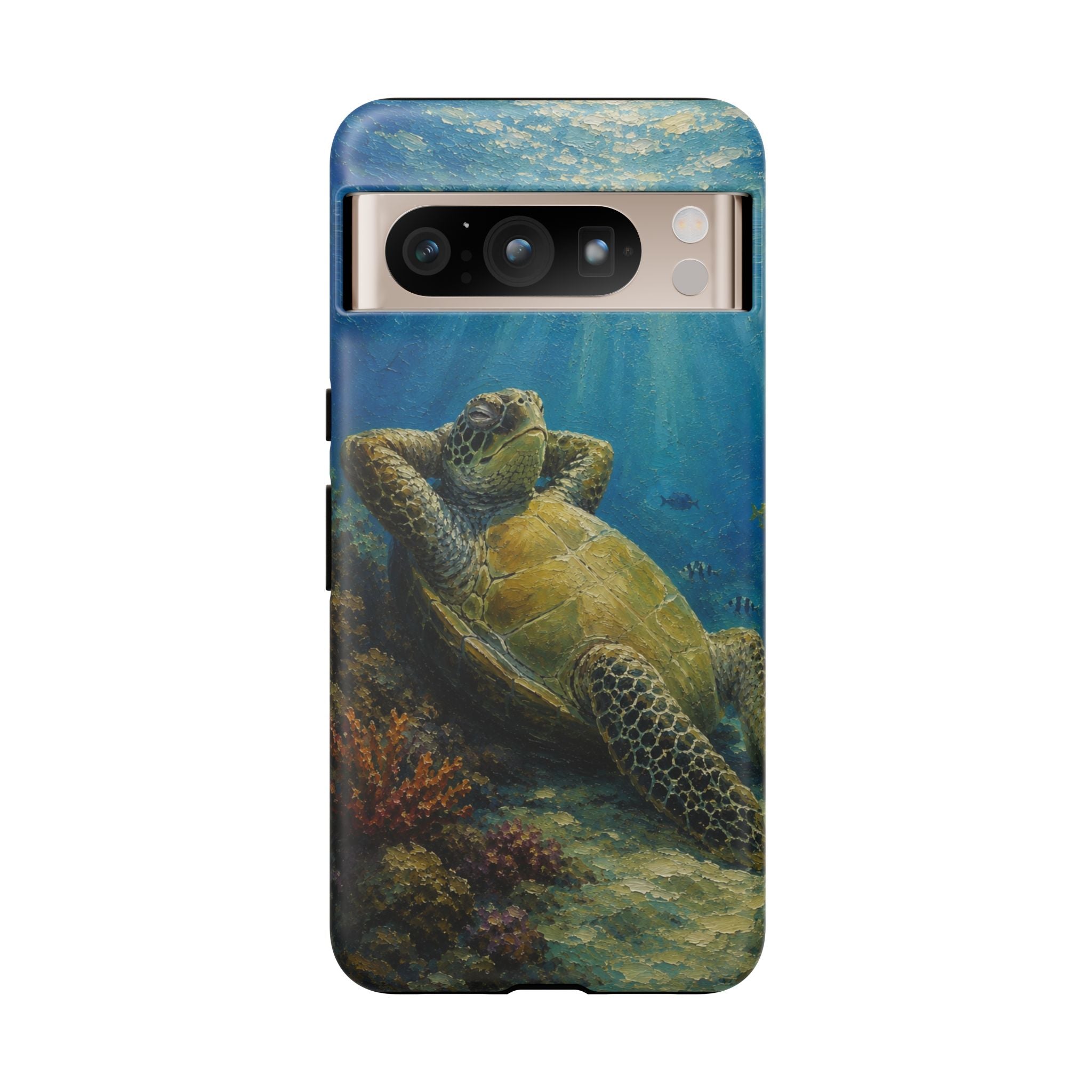 Sea Turtle Relaxation Phone Case — Ocean Underwater Art Protective Tough Case