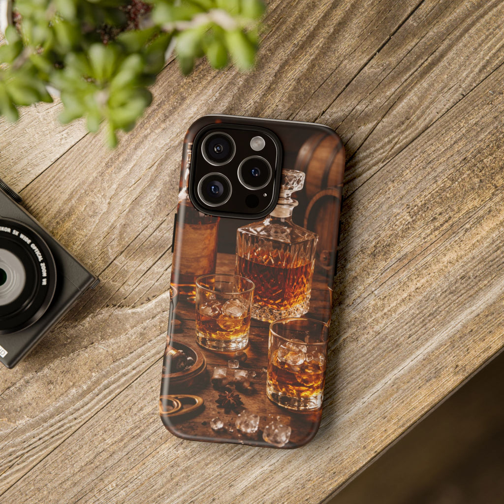 Whiskey Decanter Phone Case — Vintage Bar Spirits Protective Tough Case