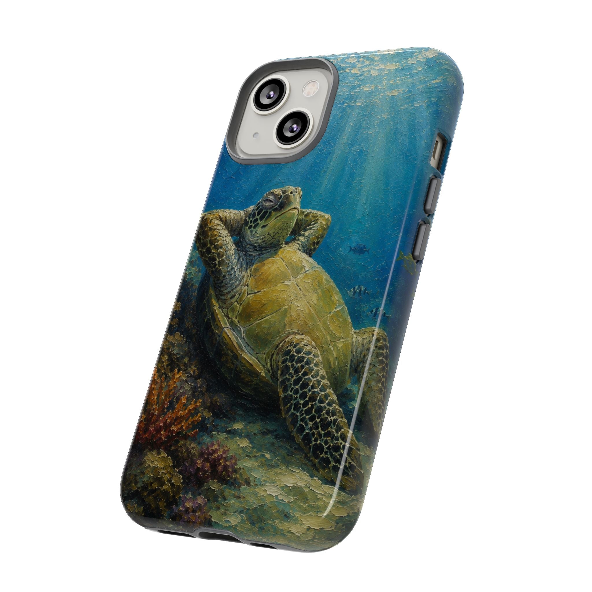 Sea Turtle Relaxation Phone Case — Ocean Underwater Art Protective Tough Case