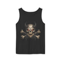 Demon Skull Tank Top — Red-Eyed Skull & Crossbones Graphic