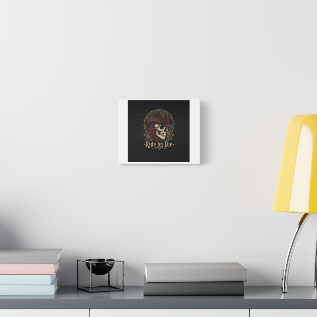Ride or Die Skull Canvas | Western Skull Art, Gothic Americana