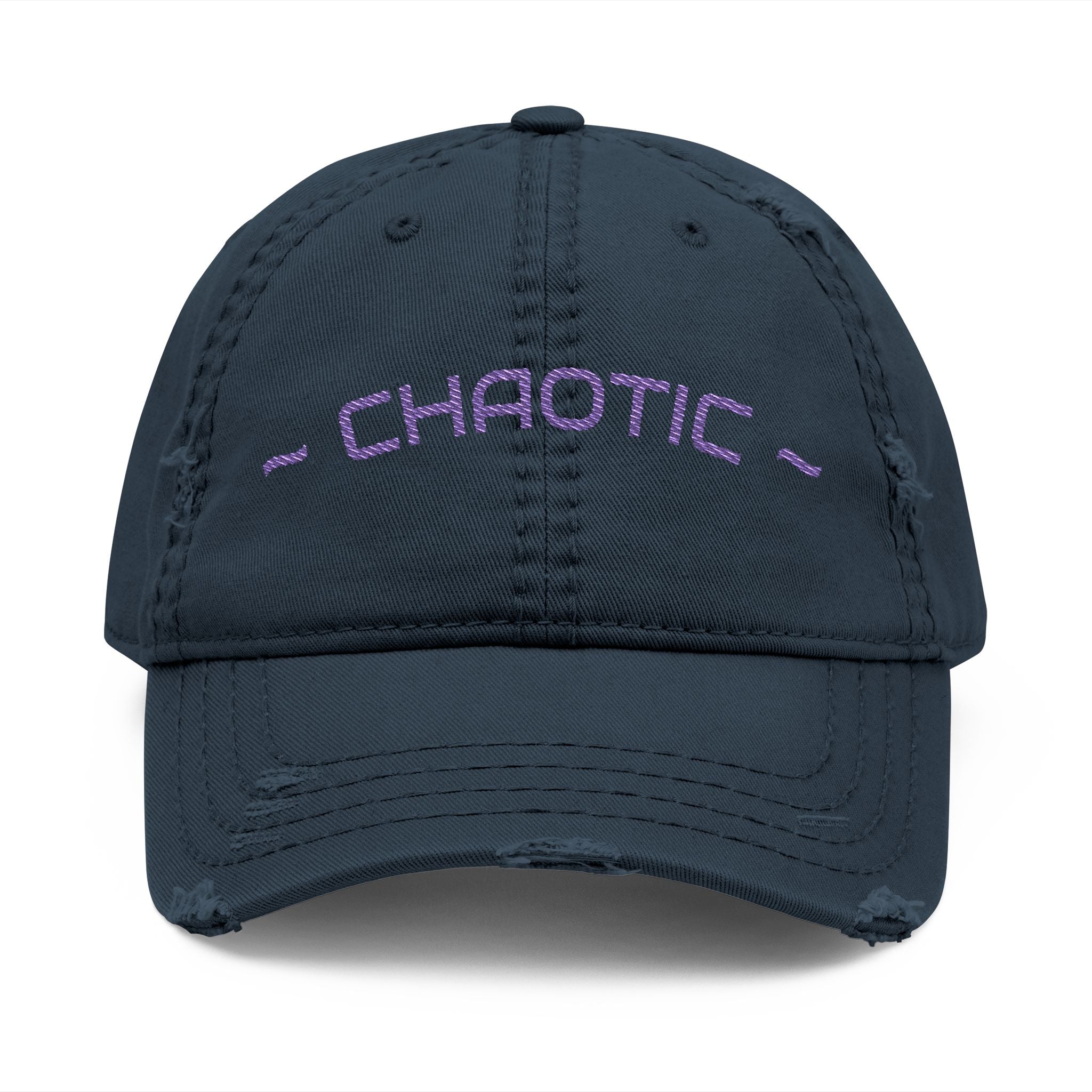 Chaotic Embroidered Distressed Dad Hat