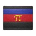Polyamorous Symbol Leather Flag Canvas Print — Blue & Red Striped Matte Wall Art